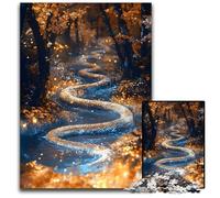 A River Made of Silver Snakes through Nature Art 1000 Piece Puzzle Difficult Puzzles for Adults Challenging Brain Teaser Relaxing Toy for Teenagers 1000 PCS(75x50cm)