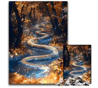 A River Made of Silver Snakes through Nature Art 1000 Pieces Puzzle Gifts Puzzles for Adults for Teenager Families Perfect DIY Decor BrainTeasing Challenge 1000 PCS(38x26cm)