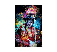 A Rock Star Guitarist Jimi Hendrix Canvas Poster Bedroom Decor Sports Landscape Office Room Decor Gift Unframe-style 12x18inch(30x45cm)