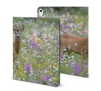 A Roe Deer in Wildflower Field Funny Tablet Case Compatible with IPAD 2020 AIR 4 （10.9in） Personality Protective Cover with Pen Slot