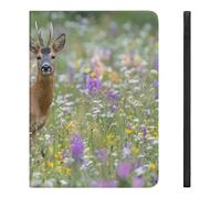 A Roe Deer in Wildflower Field Funny Tablet Case Compatible with IPAD Air4/Air5 （10.9in） Personality Protective Cover with Pen Slot