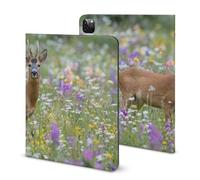 A Roe Deer in Wildflower Field Funny Tablet Case Compatible with IPAD Pro 2020 （11in） Personality Protective Cover with Pen Slot