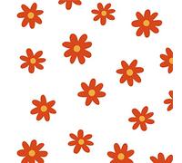 A Room with Flower Vinyl Daisy Wall Decals, Peel and Stick Floral Stickers for Nursery, Kids Bedroom Livingroom Home Wall Art Decor-Burnt Orange
