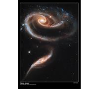 A Rose Made of Galaxies - Hubble Space Telescope Poster - A1 Size - 59.4 x 84.1 cm - Paper Laminated