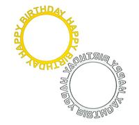 A Round Circular Frame "Happy Birthday" Sentiments Metal Cutting Die, Stencil, Card Making, Paper Crafts, Scrapbooking C8