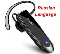 (a-RU Black No bag) New Bee Bluetooth Headset V5.0 Wireless Earphones Headphones with Mic 24Hrs Earbuds Earpiece Mini Handsfree for iPhone xiaomi