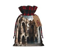 A Ruined Cities Holiday Printed Drawstring Pouch S For Party Wrapping, Wedding Favor, And Storage