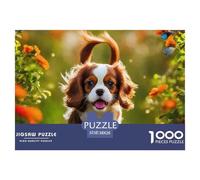 A Running Puppy 1000 Piece Jigsaw Puzzle for Adults Educational Games Pet Dog Fun Present & Activity for Home38x26cm/1000pcs