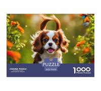 A Running Puppy 1000 Pieces for Adults Jigsaw Puzzles Beautiful Decoration Puzzle Pet Dog Colourful,Fun,Challenging And Brainteasing Fun Present & Activity for Home70x50cm/1000pcs
