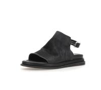 A.S.98 SPOON Women's Leather Sandals, Black, 8 UK