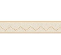A.S. Création 384416 Modern Border Graphic Cream Gold Glitter Metallic Self-Adhesive 5.00 m x 0.13 m Made in Germany