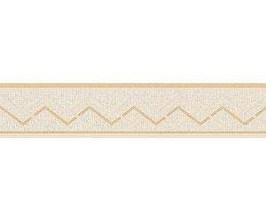 A.S. Création 384416 Modern Border Graphic Cream Gold Glitter Metallic Self-Adhesive 5.00 m x 0.13 m Made in Germany