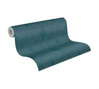 A.S. Création 399373 Non-Woven Wallpaper with 3D Effect - High-Quality Wallpaper Graphic in Blue, Green, Beige - Non-Woven Wallpaper 3D Look - Made in Germany