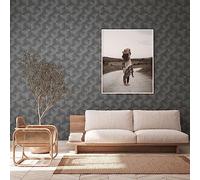A.S. Création 3D Wallpaper Black/Grey - Wallpaper 385064 - Non-Woven Wallpaper Graphic - 10.05 m x 0.53 m - Made in Germany