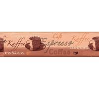 A.S. Création 633910 Coffee Wall Border, Brown/Yellow