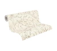 A.S. Création 790041 Non-Woven Wallpaper with Forest Motif in Beige, Grey, Yellow, Brown, Metallic Floral Wallpaper 10.05 m x 0.53 m