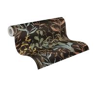A.S. Création 790094 Non-Woven Wallpaper with Trees and Branches in Cream, Green, Metallic - Floral Wallpaper with Metallic Effect 10.05 m x 0.53 m