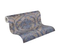 A.S. Création 790191 Non-Woven Wallpaper with Stone Motif in Cream, Beige, Metallic - Industrial Look Wallpaper 10.05 m x 0.53 m