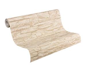 A.S. Création A.S. Creation Brick Elements Non-Woven Wallpaper 10.05 m x 0.53 m Beige Creme Made in Germany 707130 7071-30