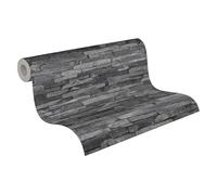 A.S. Création A.S. Creation Brick Elements Non-Woven Wallpaper 10.05 m x 0.53 m Grey Black Made in Germany 914224 9142-24, Multi-Colour