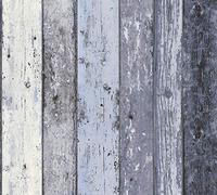REALISTIC TEXTURED OLD WOOD PANEL WALL FEATURE WALLPAPER A.S.CREATION 855060