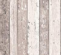 AS CREATION SURF BEACH HUT PAINTED FAUX WOOD PANEL PATTERN WALLPAPER 855053