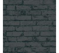 A.S. Creation Anthracite And Grey Brick & Stone Effect Vinyl Wallpaper 10.05M X 53Cm For Home Office