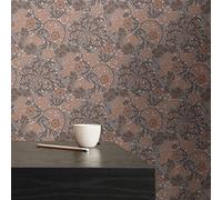 A.S. Création Architects Paper Art of Eden 390593 Non-Woven Floral Wallpaper 10.05 m x 0.53 m Made in Germany Orange Greige Grey White