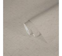 A.S. Création Artdeco Greige Nara 387425 Non-Woven Wallpaper 10.05 m x 0.53 m Made in Germany White