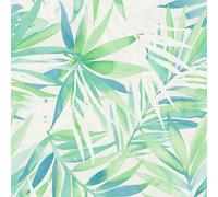 A.S. Creation As Creation Tropical Leaf Green & Blue Wallpaper Vibrant Paste The Wall Vinyl
