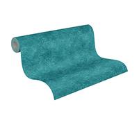 A.S. Création Asian Fusion Plain Wallpaper Non-woven wallpaper 10.05 m x 0.53 m Blue Made in Germany 374677 37467-7