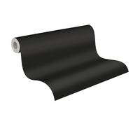 A.S. Création Attractive 3 Non-Woven Wallpaper - Floral & Graphic Pattern, Natural Colours, Textured Surface, Plain Wallpaper, 10.05 m x 0.53 m, Black - 791936