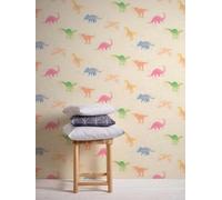A.S. Creation Beige Kids Dinosaur Non Woven Wallpaper 10.05M X 53Cm For Children's Bedroom And Playroom