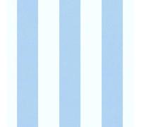 A.S. Creation Blue And White Kids Striped Non Woven Wallpaper 10.05M X 53Cm For Children's Bedroom And Playroom