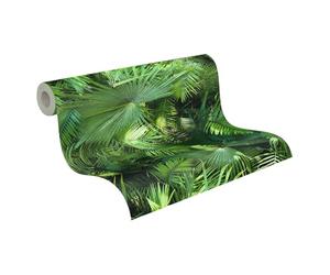 A.S. Creation Bude Tropical Palm Leaf Wallpaper 36200-1 Green