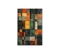 A.S. Création Canvas Picture Block Art Chess - Wall Picture in Green/Yellow - 60 x 90 cm - DD133344