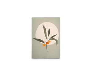 A.S. Création Canvas Picture Olive Branch Modern Wall Picture in Green Cream 50 x 75 cm DD132552