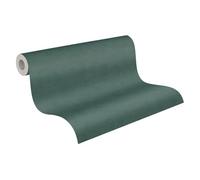 Non-woven wallpaper linen texture fabric look dark green 39341-1 (3,01£/1qm)