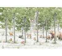A.S. Création Cloudy Rainbow Wallpaper 3,75 m x 2,50 m - WALLLOVE Wallpaper Rainbow Colours, Cream incl. Glue - DD129595