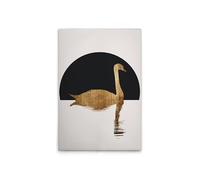 A.S. Création DD131759 Canvas Picture Swan Black Gold Wall Picture in Cream Black 60 x 90 cm