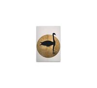 A.S. Création DD131762 Swan Black Gold Wall Picture in Cream Black 40 x 60 cm