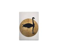 A.S. Création DD131763 Canvas Picture Swan Black Gold Wall Picture in Cream Black 50 x 75 cm