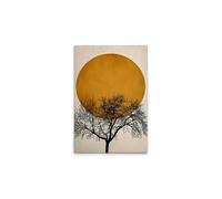 A.S. Création DD131779 Canvas Picture Tree with Moon Gold Black - Wall Picture in Gold, Beige - 50 x 75 cm