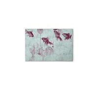A.S. Création DD132025 Canvas Picture Fish Painting - Wall Picture in Blue Purple - 75 x 50 cm