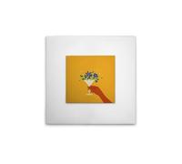 A.S. Création DD132682 Canvas Picture Flower Glasses WG Kitchen Wall Picture in Yellow, White 60 x 60 cm