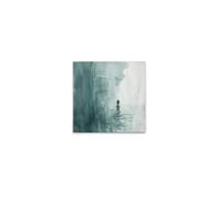A.S. Création DD132966 Abstract Canvas Picture Beach Motif 40 x 40 cm Blue Grey