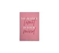 A.S. Création DD133078 Canvas Picture Your Only Limit is Your Mind - Wall Picture in Pink, Red - 50 x 75 cm