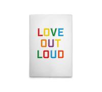 A.S. Création DD133089 Canvas Picture Love Out Loud Colourful Wall Picture in White 60 x 90 cm