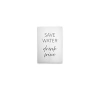 A.S. Création DD133112 Canvas Picture Safe Water Drink Wine 40 x 60 cm White Black