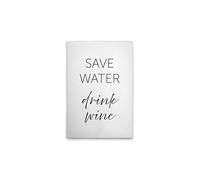 A.S. Création DD133113 Canvas Picture Safe Water Drink Wine 50 x 75 cm White Black